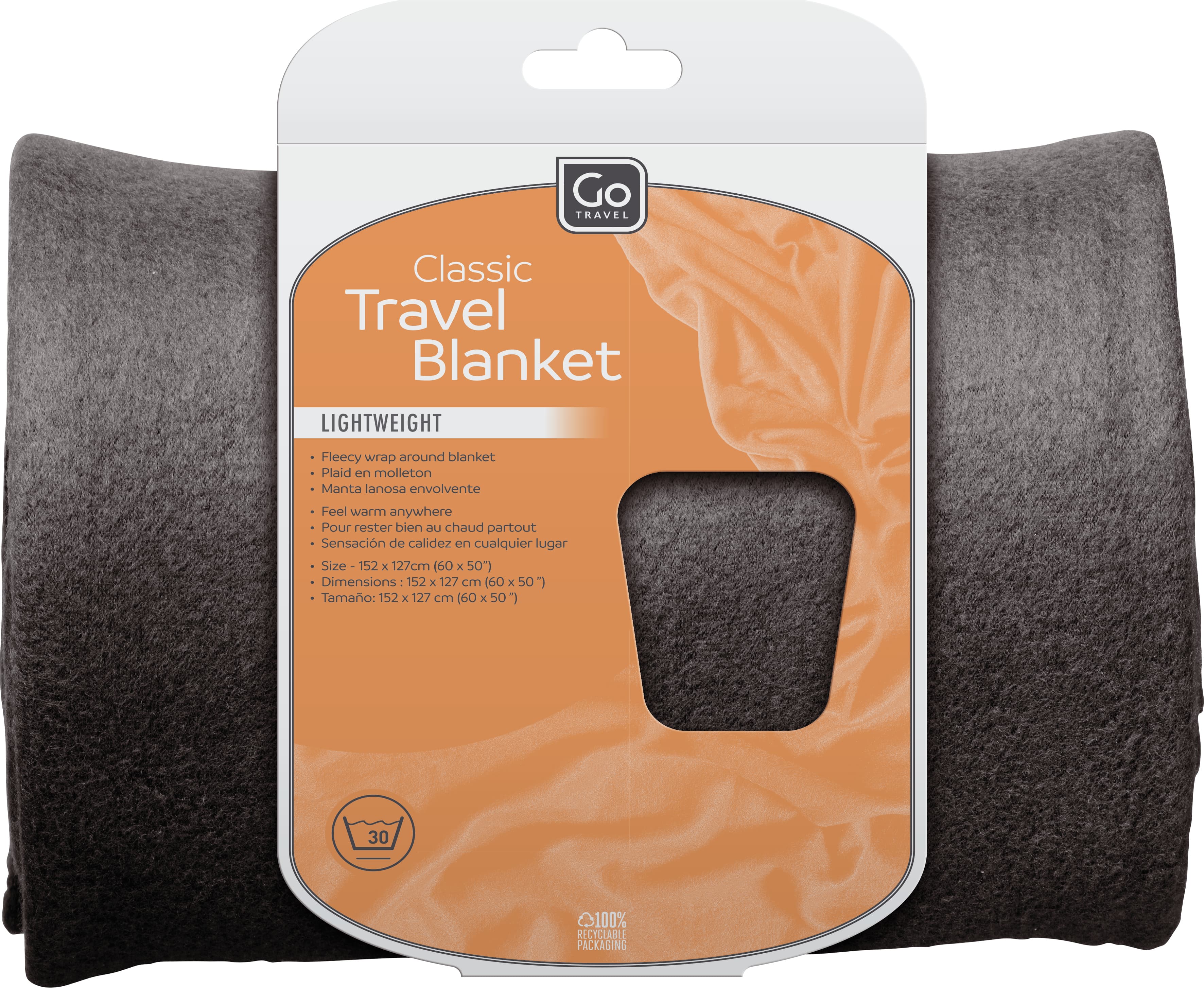 Classic Travel Blanket (Grey) packaging