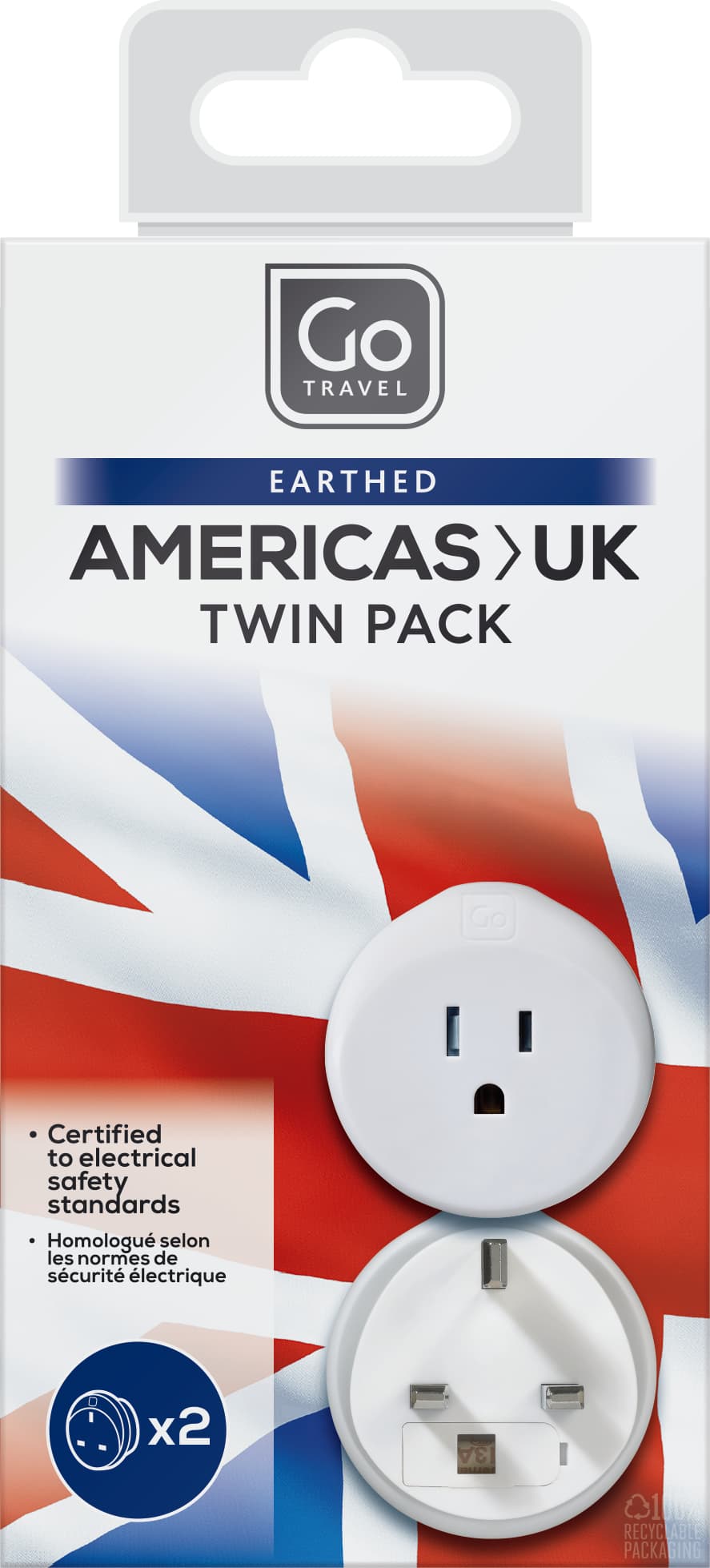 USA-UK Adaptor Twin packaging