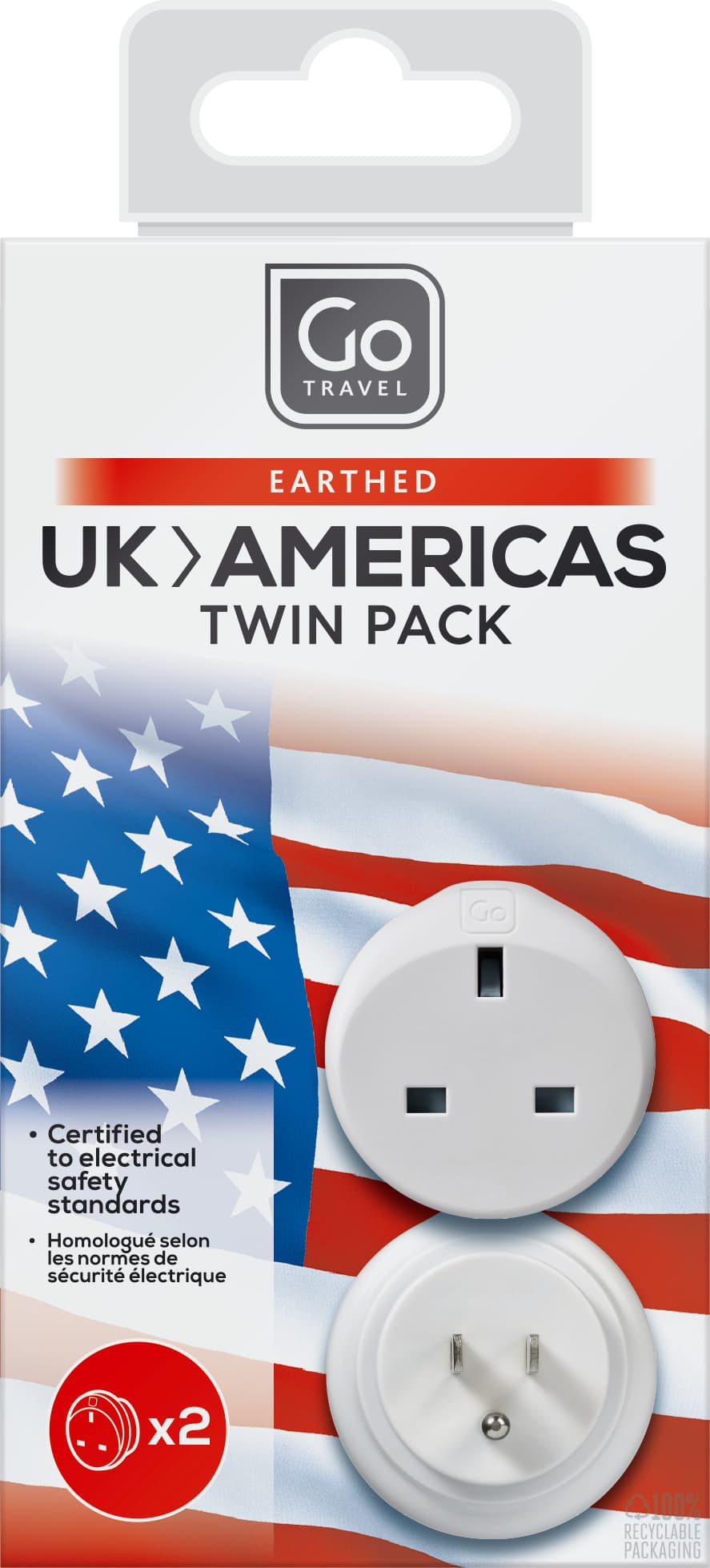 UK-USA Adaptor Twin packaging