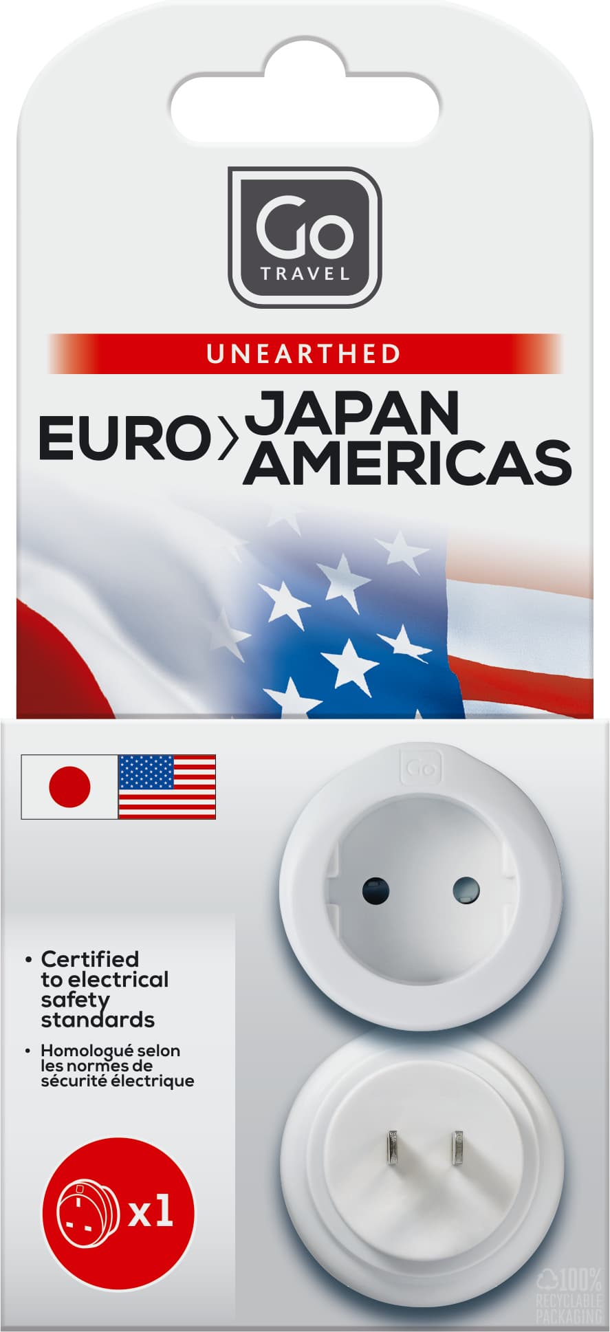 EU-Japan/USA Adaptor packaging