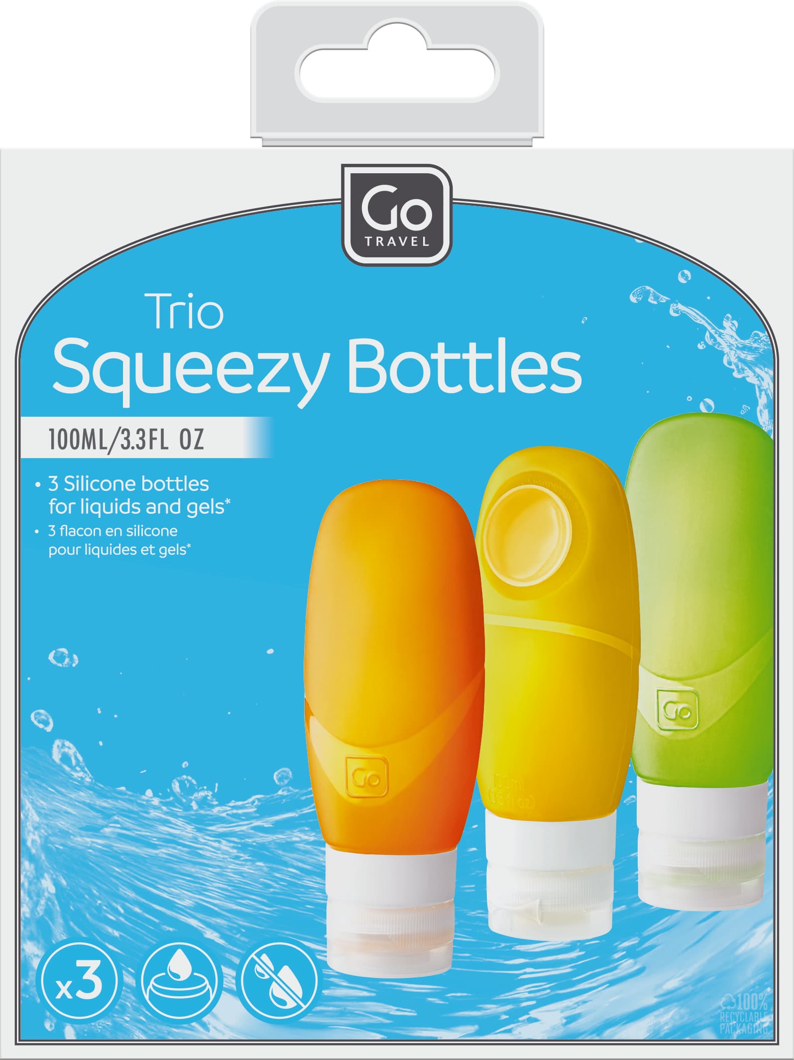 Trio Squeezy Bottles (100ml) packaging