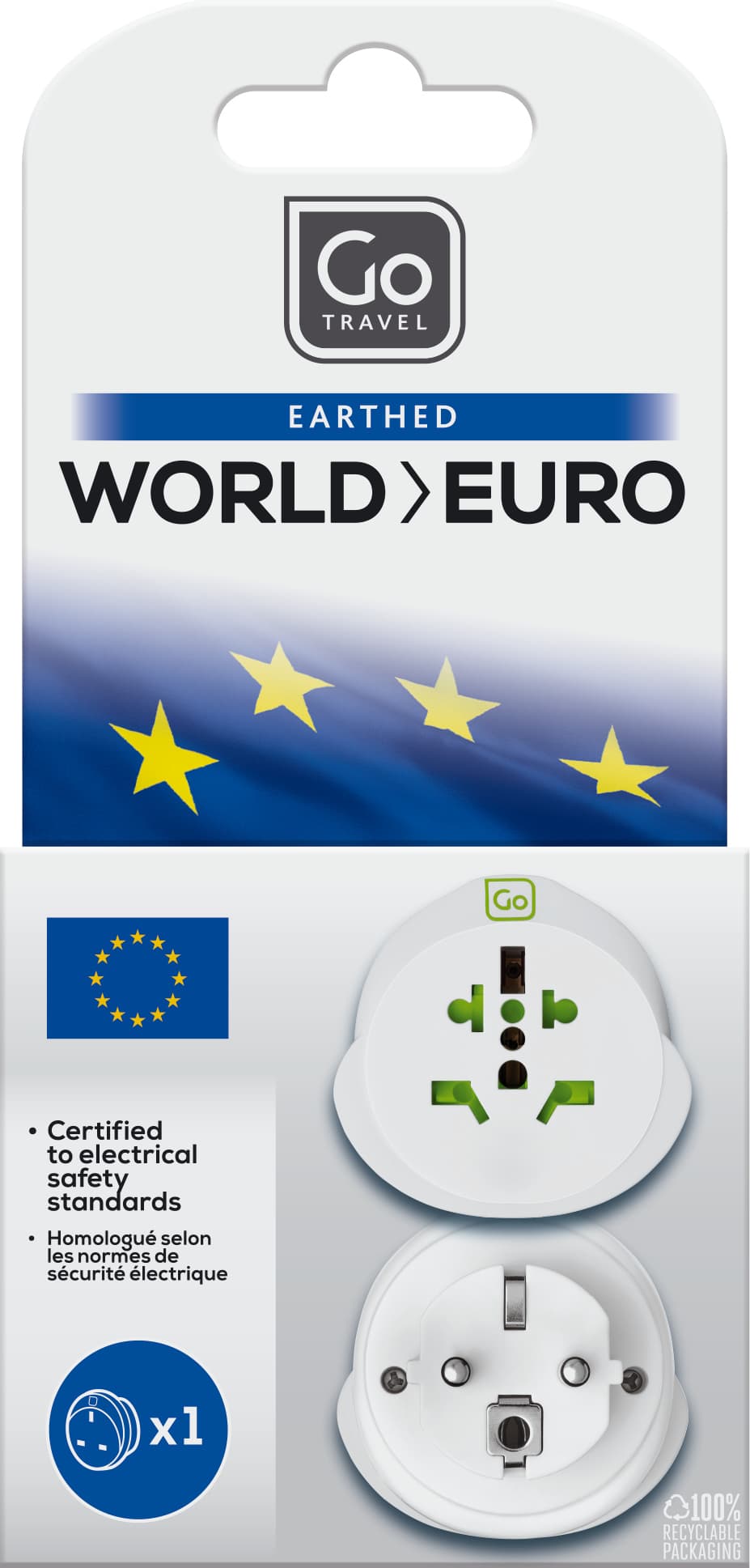 World-EU Adaptor packaging