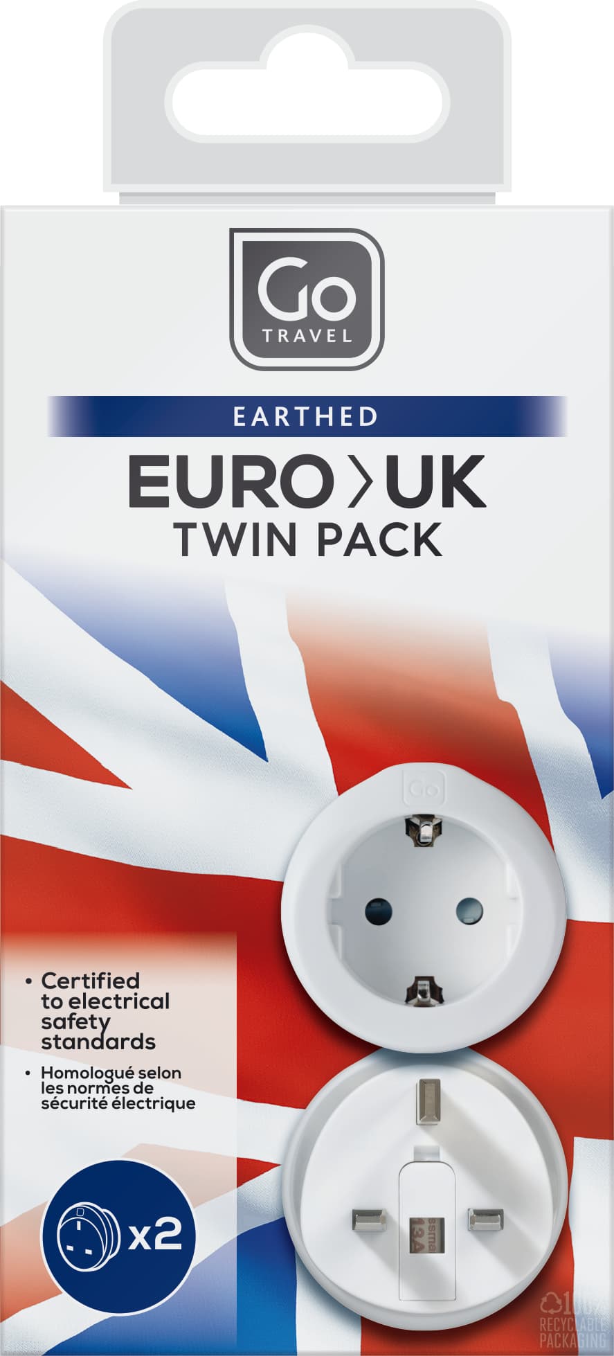 EU-UK Adaptor Twin packaging