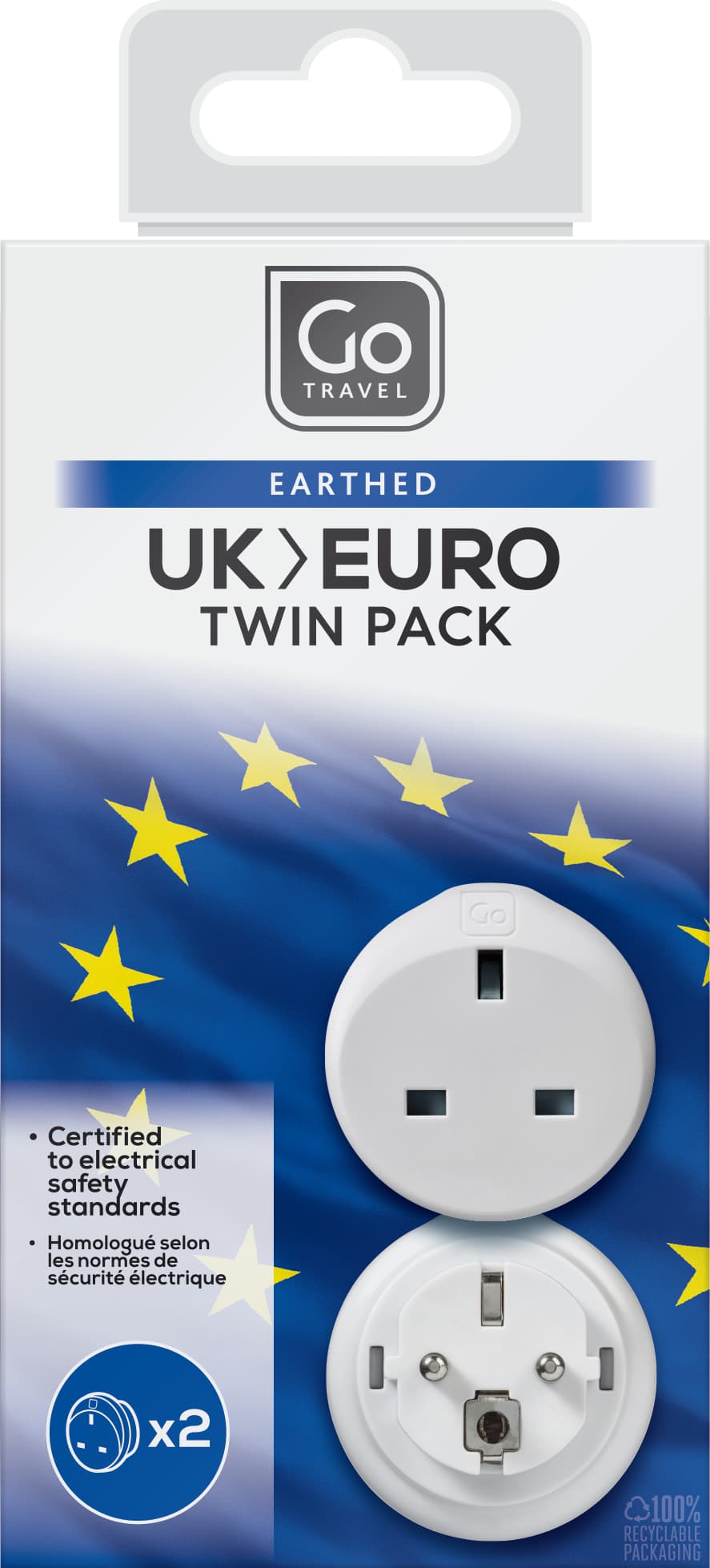 UK-EU Adaptor Twin packaging