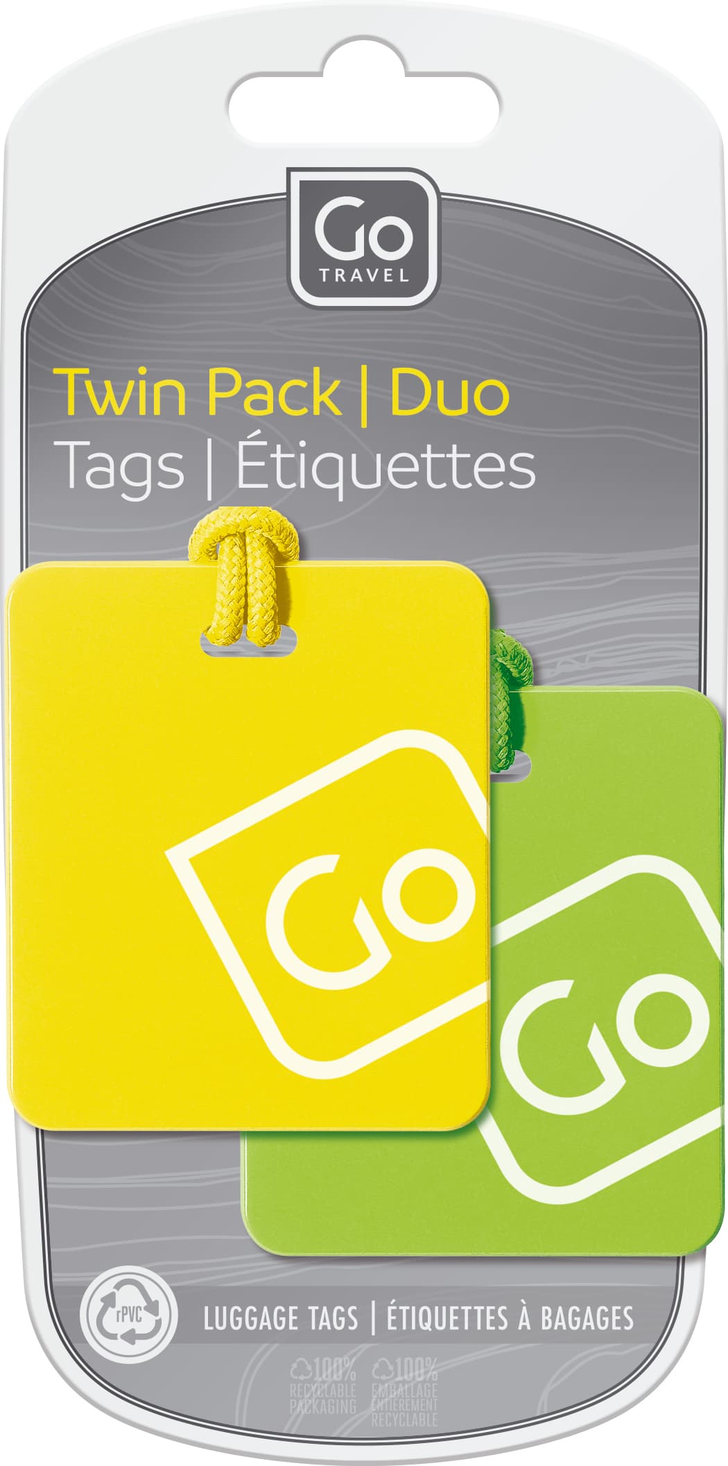 Luggage Tags Twin Pack (Yellow/Green)