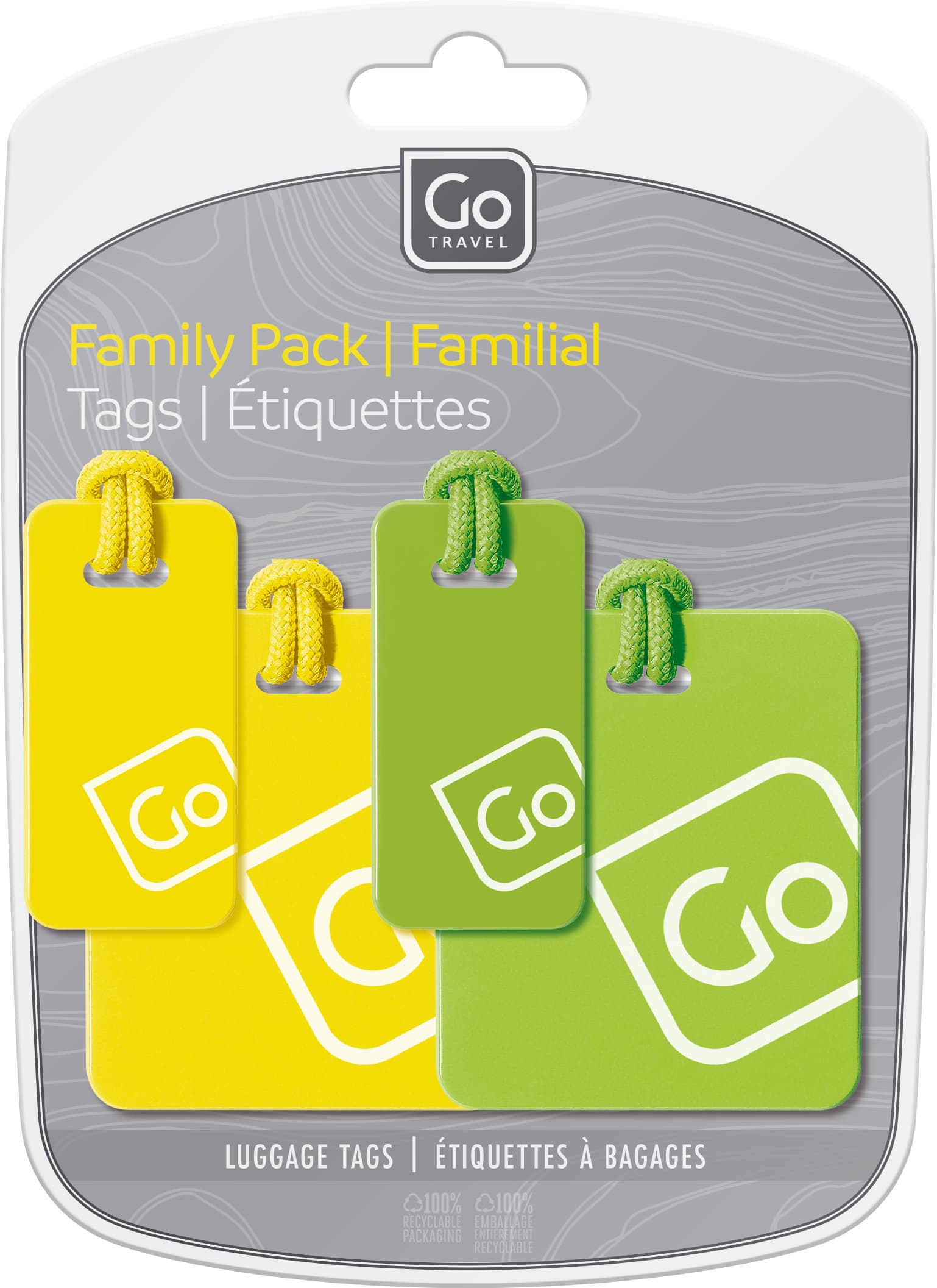 Luggage Tags Family Pack (Yellow/Green)