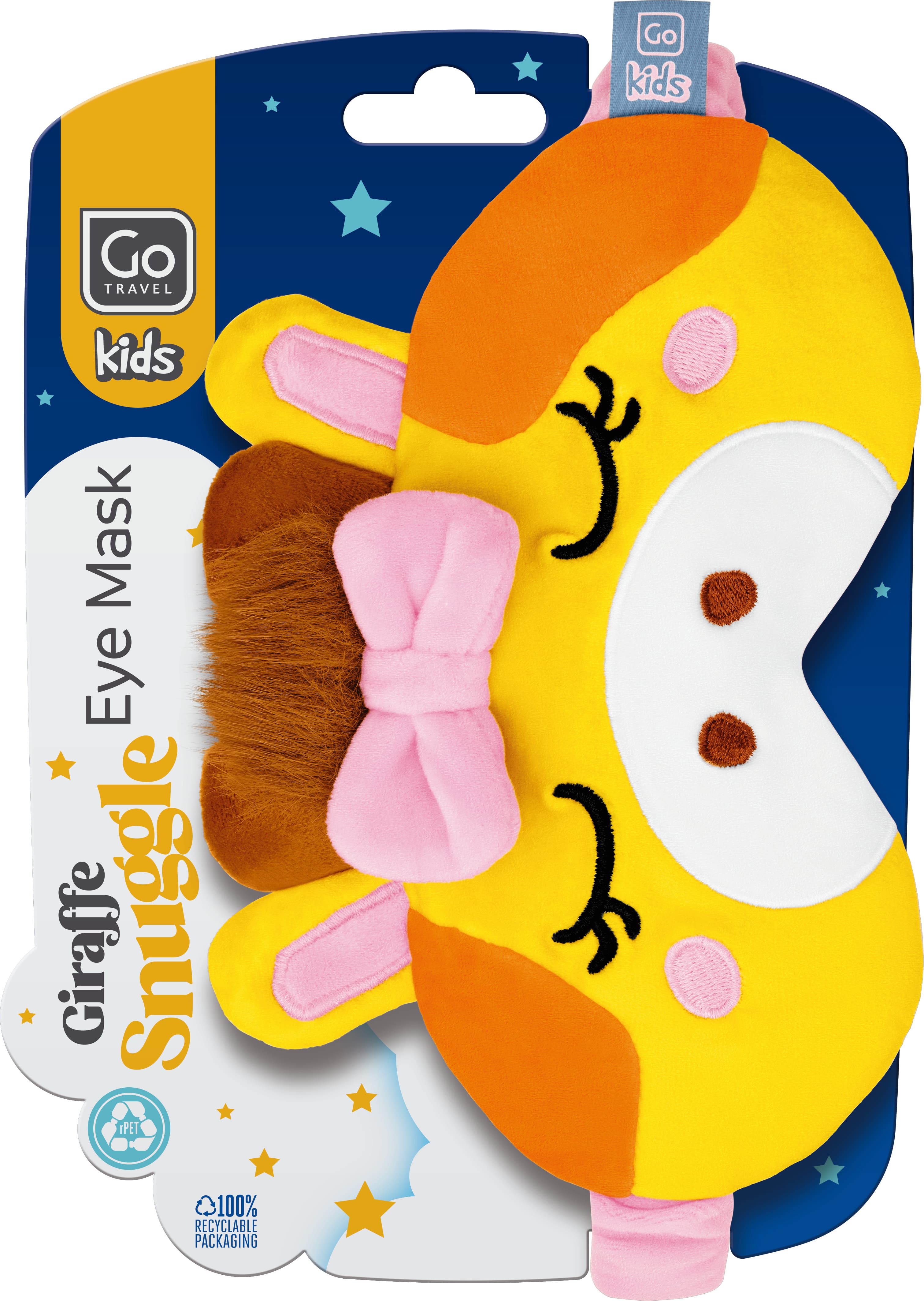 Giraffe Snuggle Eye Mask packaging