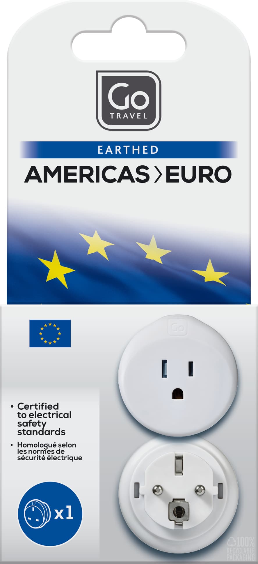 USA-EU Adaptor packaging