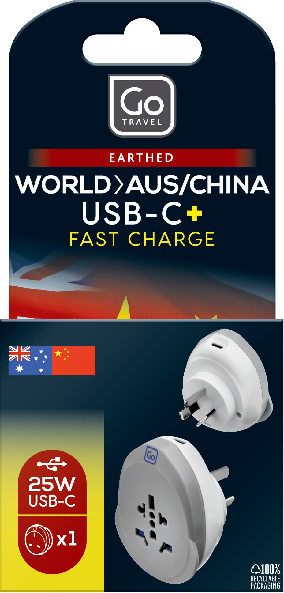 World-Aus/China USB-C Adaptor + (25W) packaging