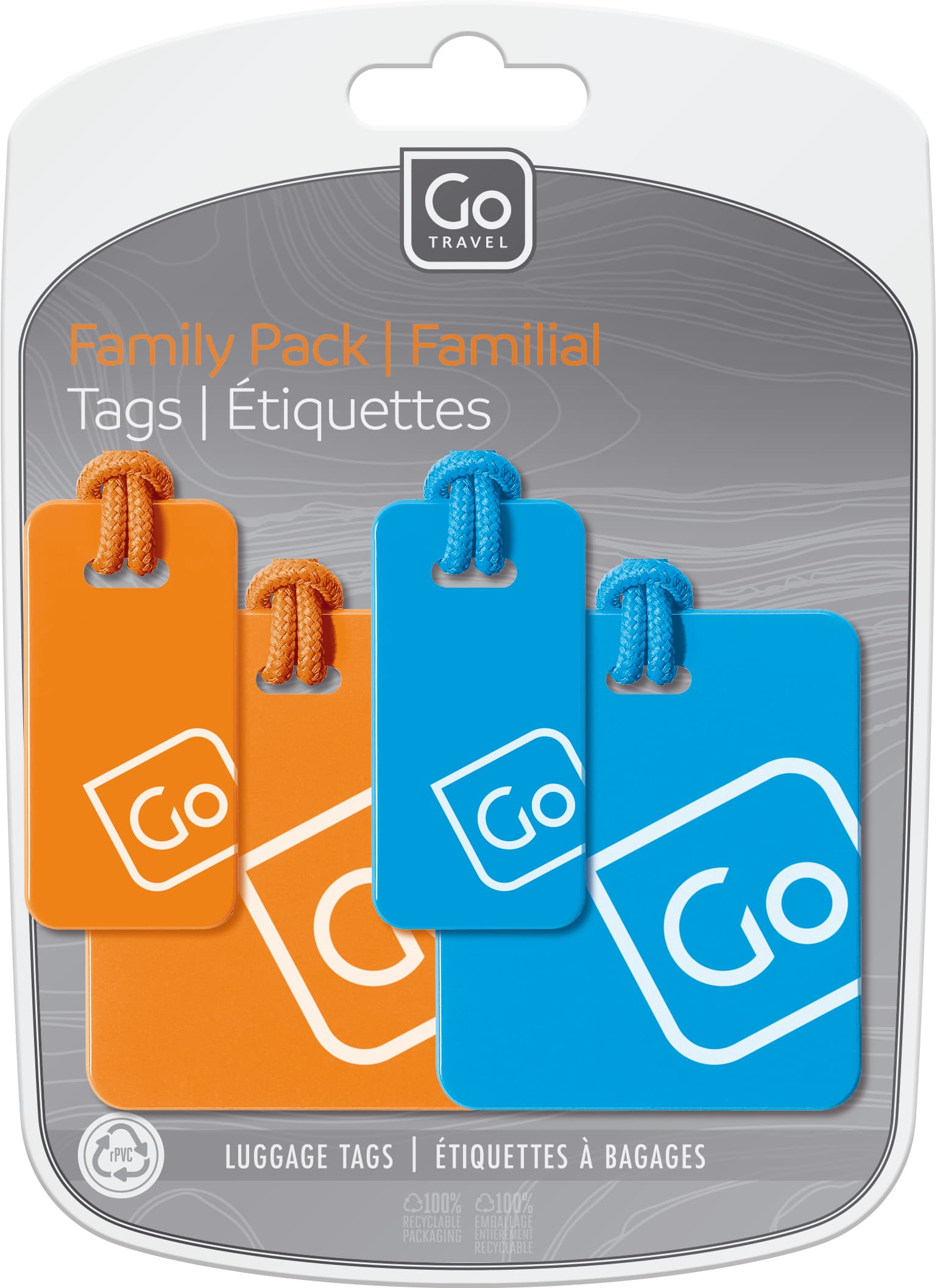 Luggage Tags Family Pack (Blue/Orange)