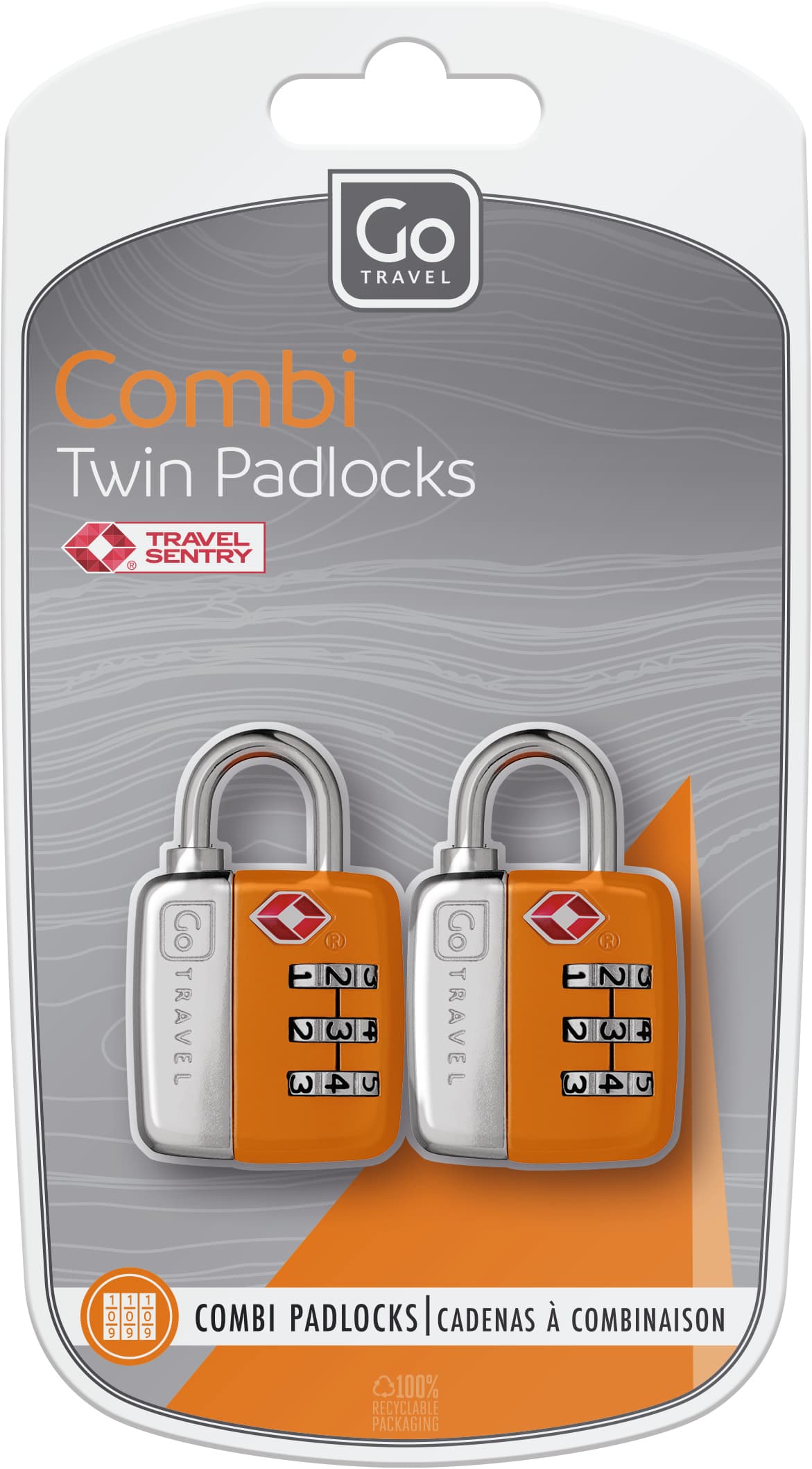 Combi Twin Padlocks TSA (Orange)
