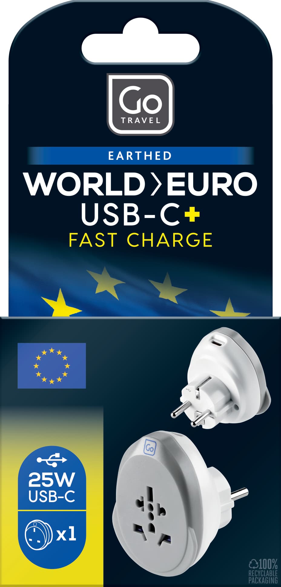 World - EU USB-C Adaptor + (25W)