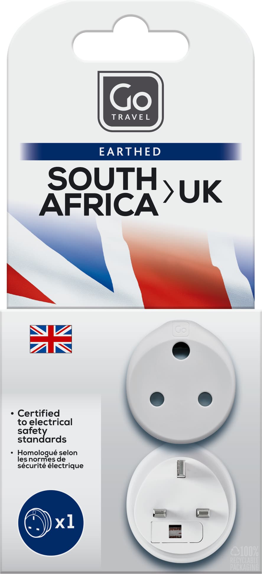 SA-UK Adaptor packaging