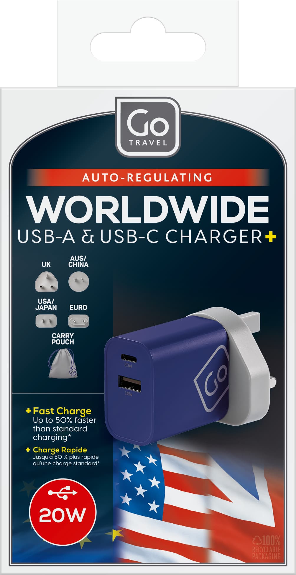 Worldwide USB-A & USB-C Charger +