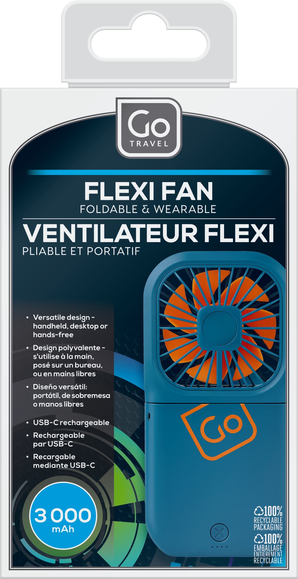 Flexi Fan packaging