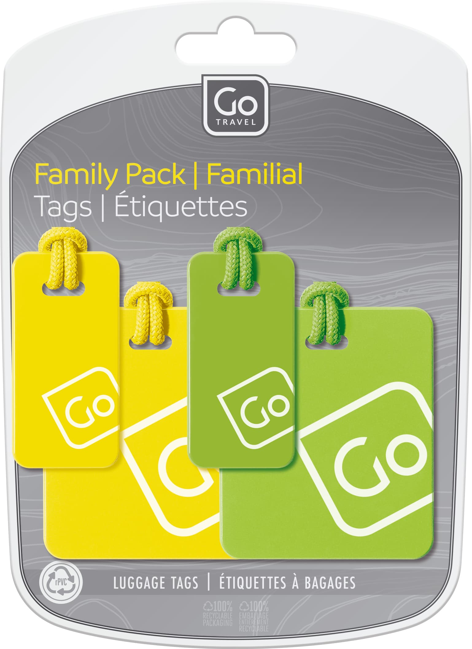 Luggage Tags Family Pack (Yellow/Green)