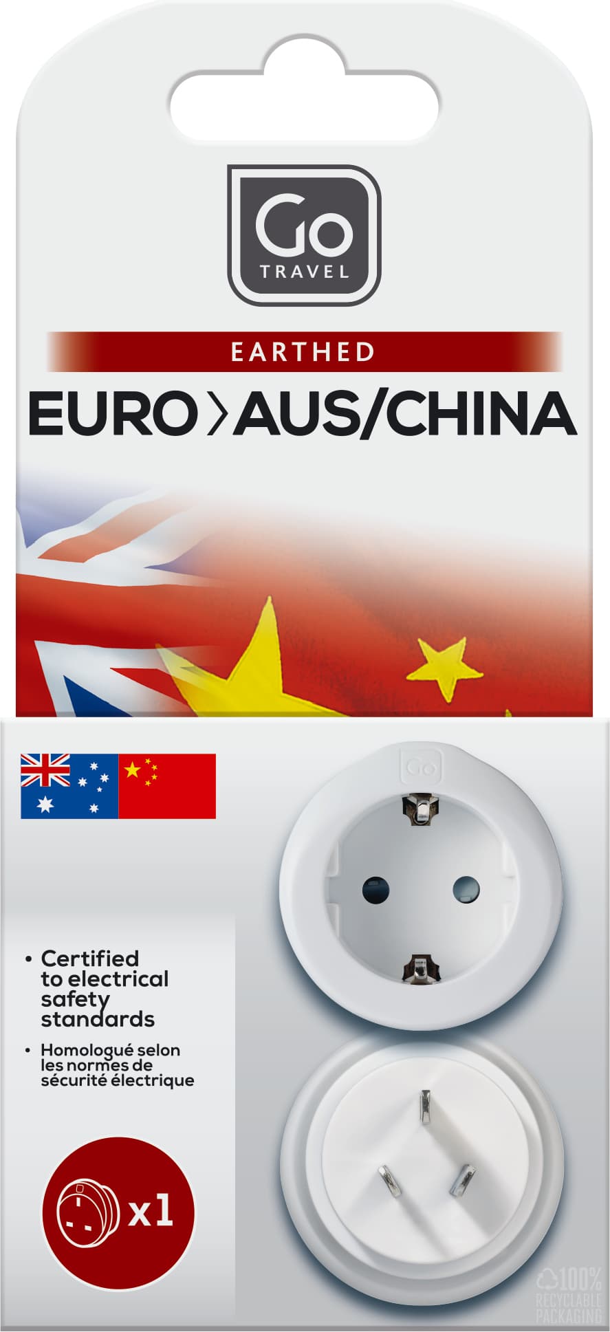 EU-AUS/China Adaptor packaging