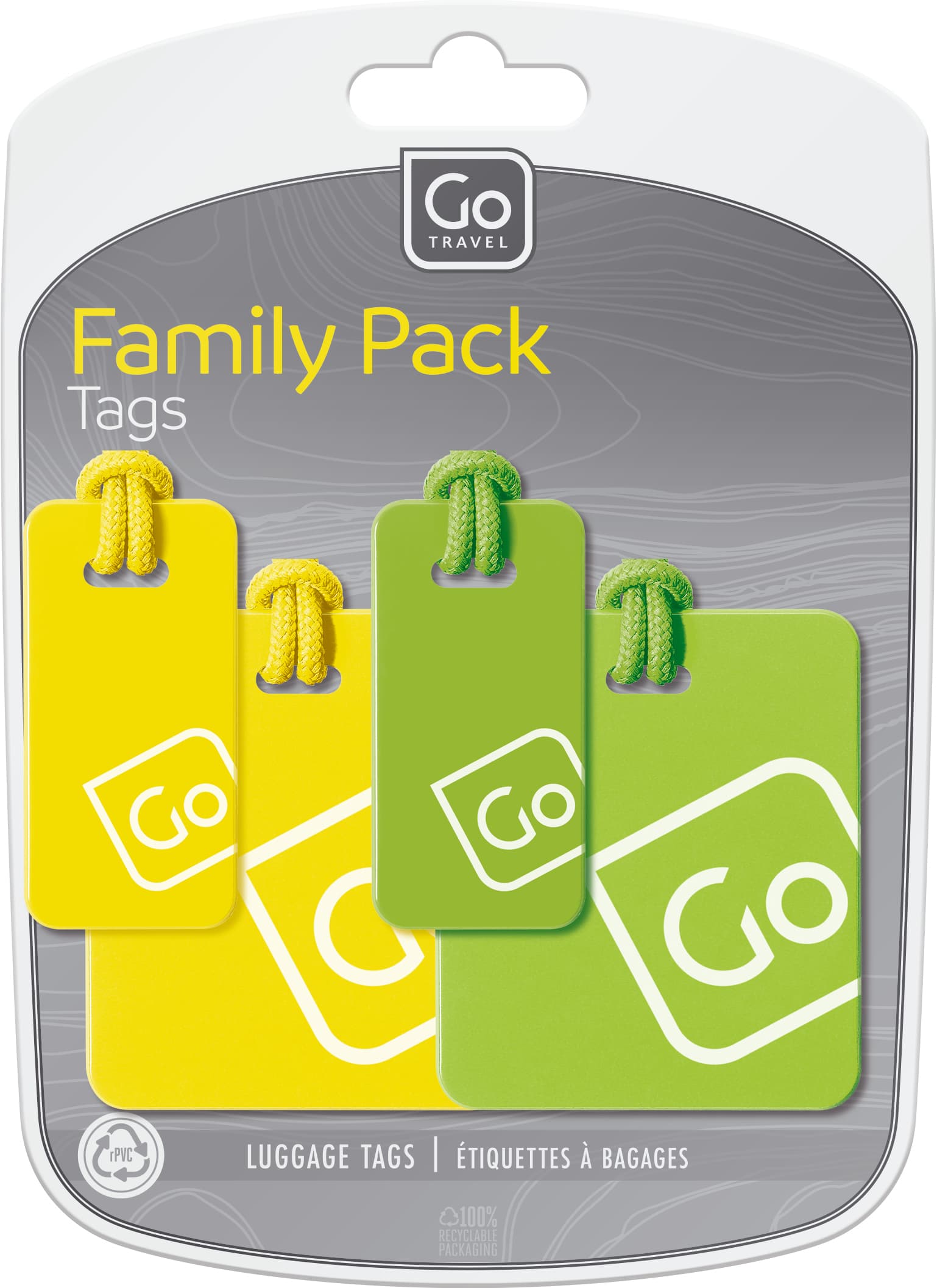 Luggage Tags Family Pack (Yellow/Green)