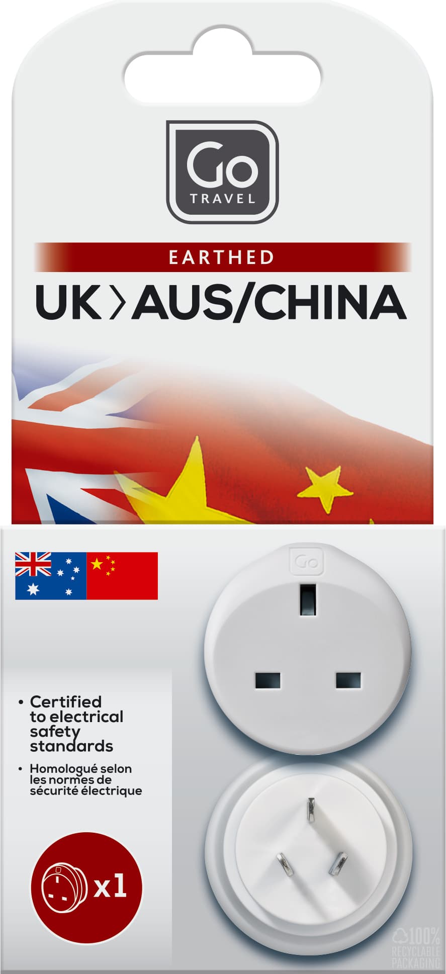 UK-AUS/China Adaptor packaging