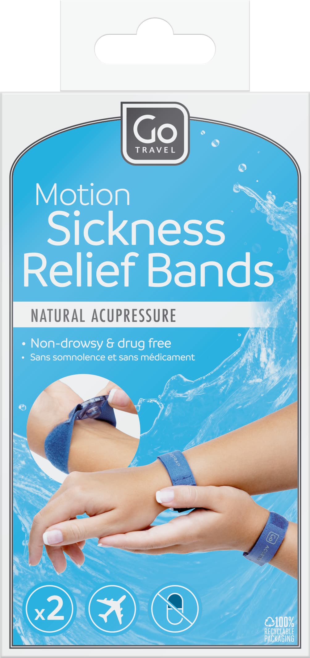 Motion Sickness Relief Bands packaging