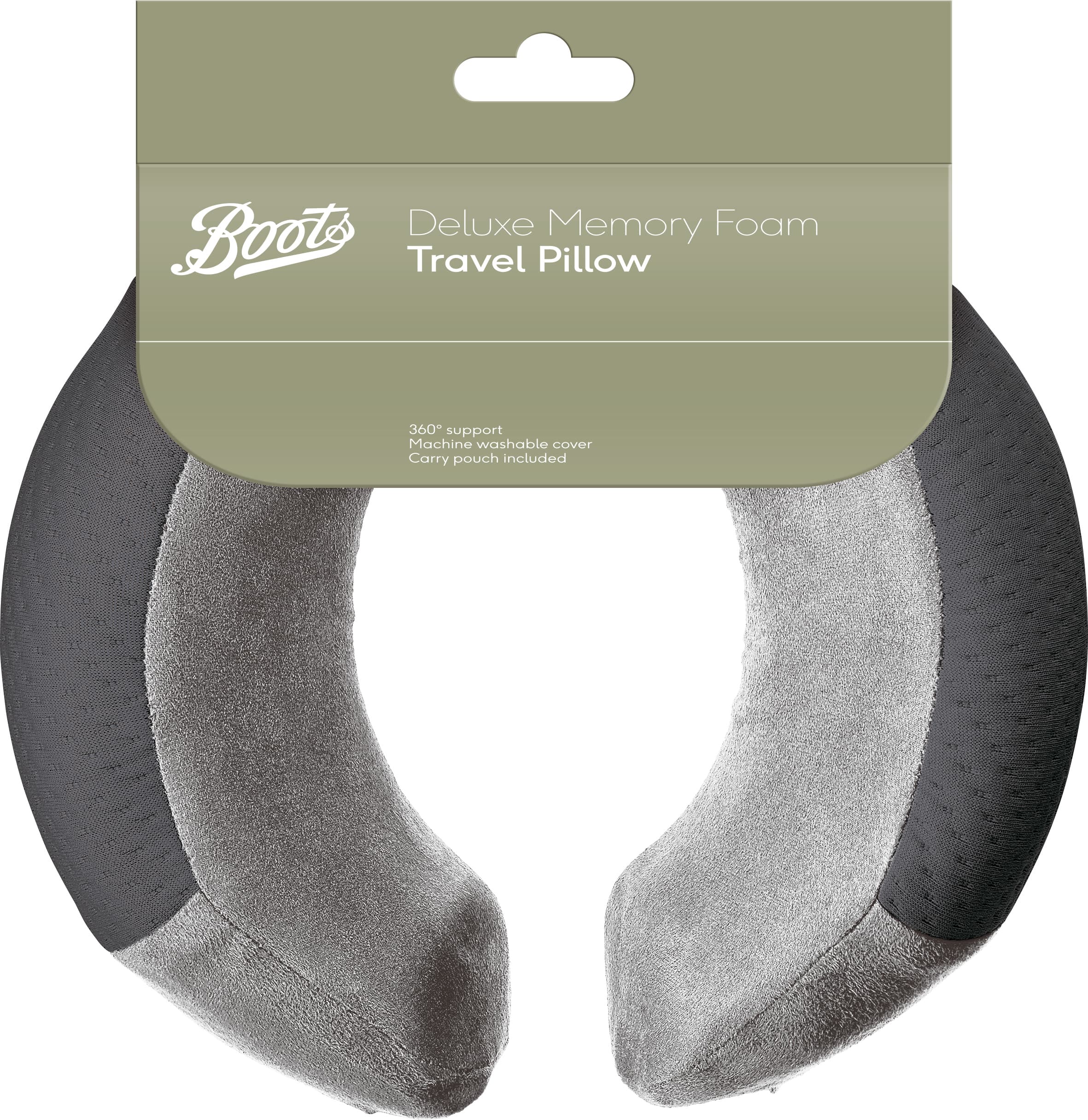 Boots Travel Deluxe Pillow packaging