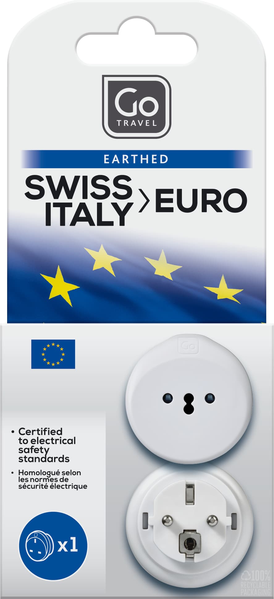 Swiss/ITA-EU Adaptor packaging