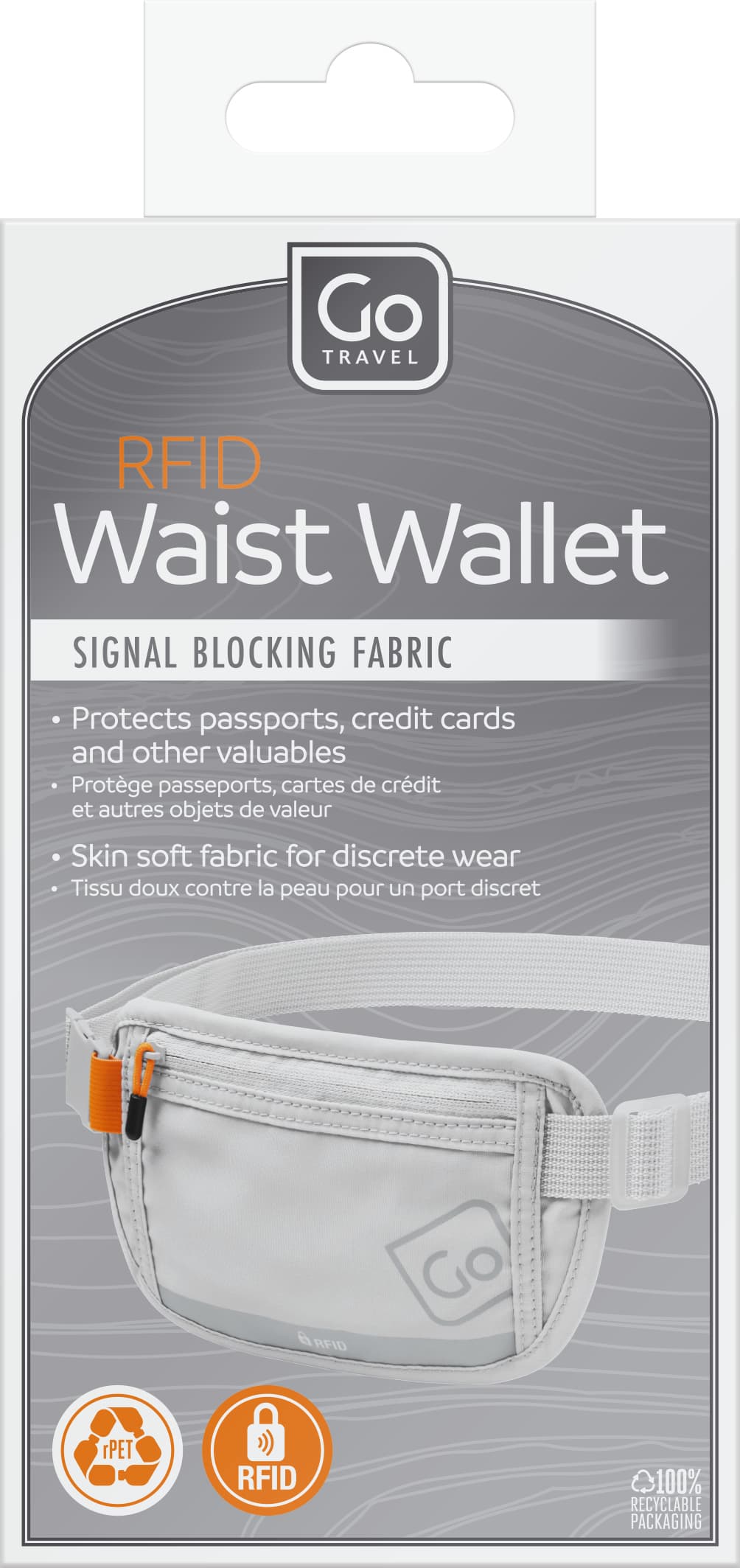 RFID Waist Wallet (Grey)