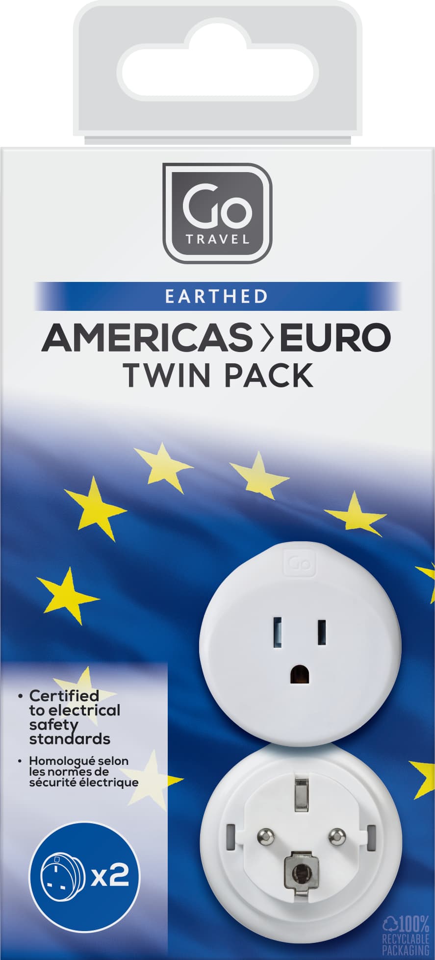 USA-EU Adaptor Twin packaging