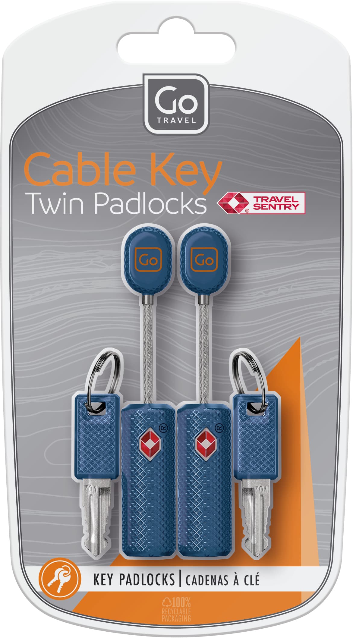 Cable Key Twin Padlocks TSA