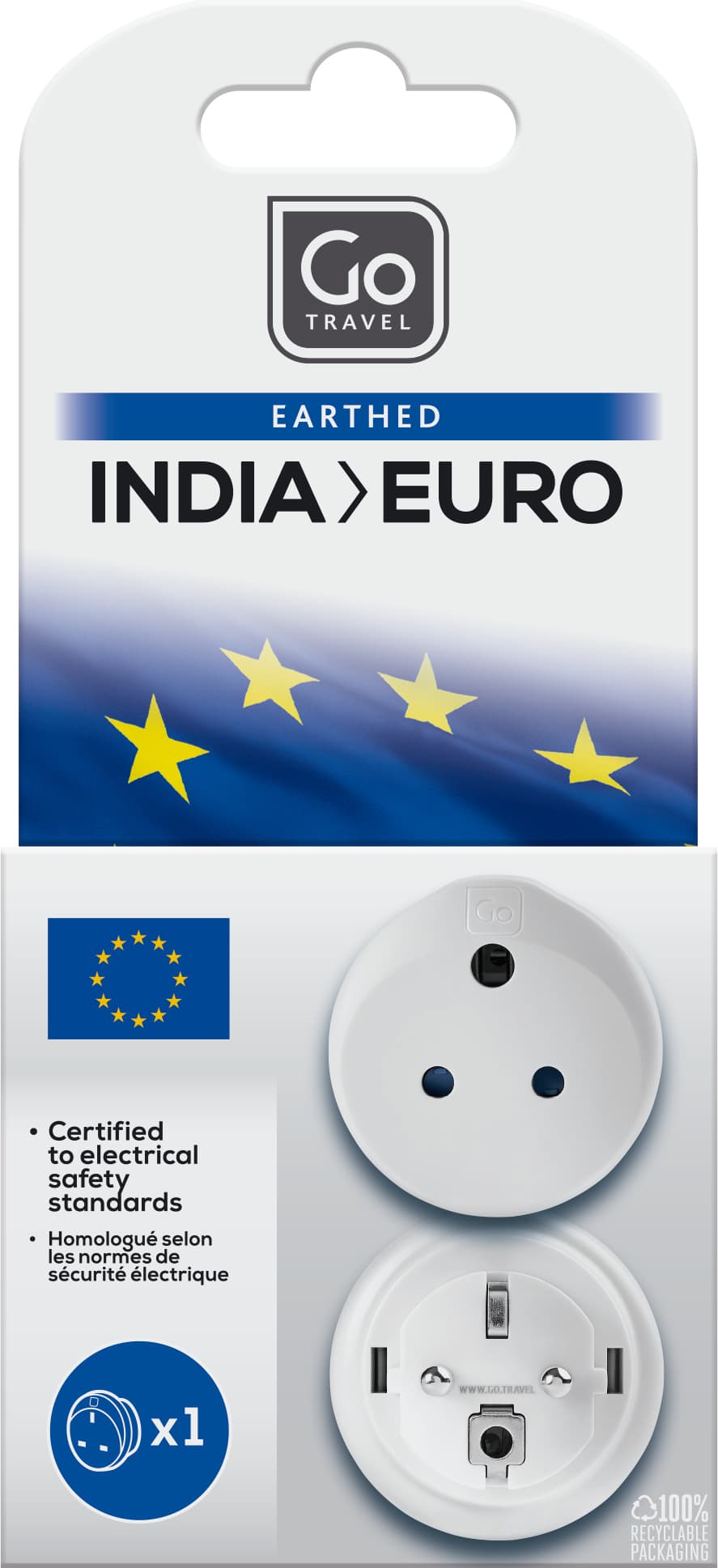India-EU Adaptor packaging