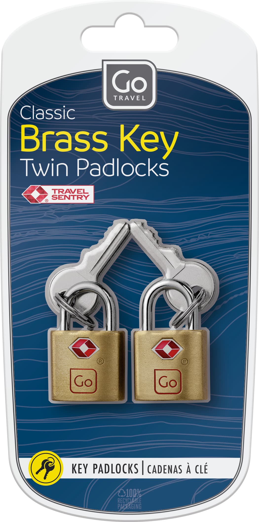 Classic Brass Key Twin Padlocks TSA
