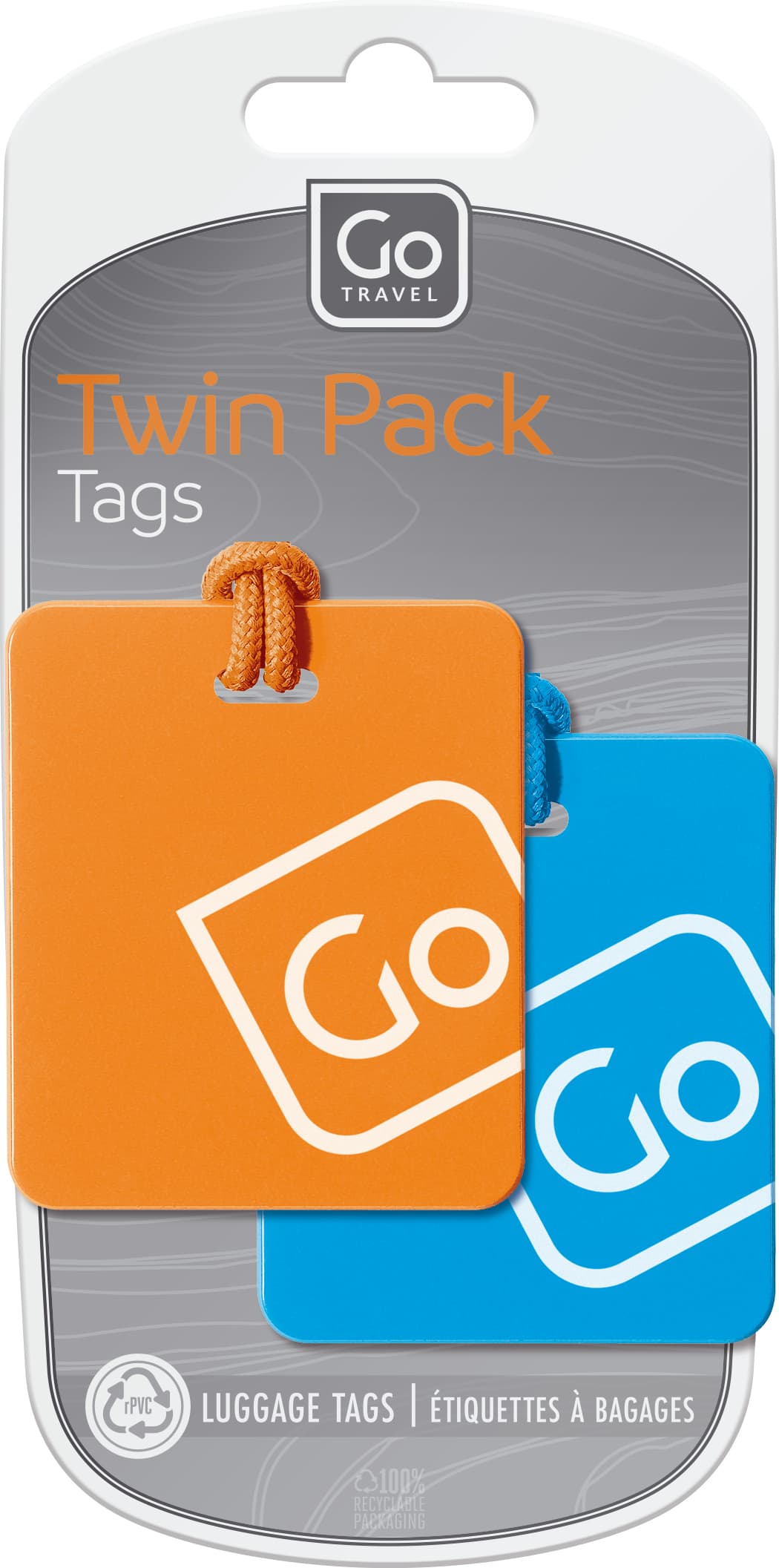 Luggage Tags Twin Pack (Blue/Orange)