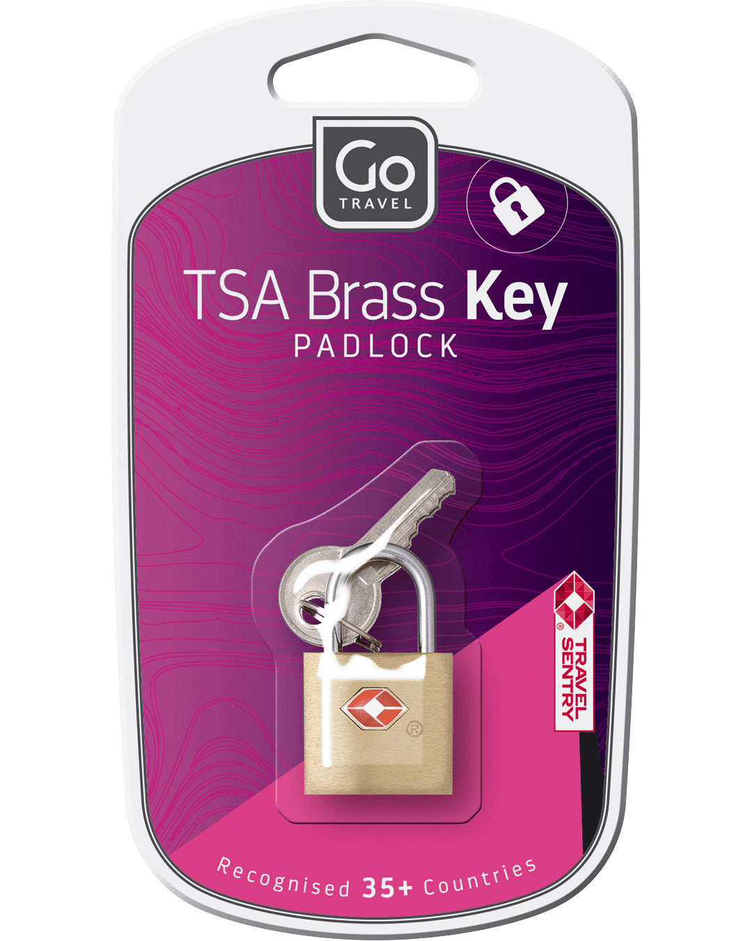 TSA Brass Key Padlock - packaging