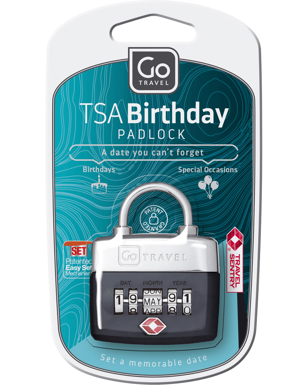 TSA Birthday Padlock - packaging