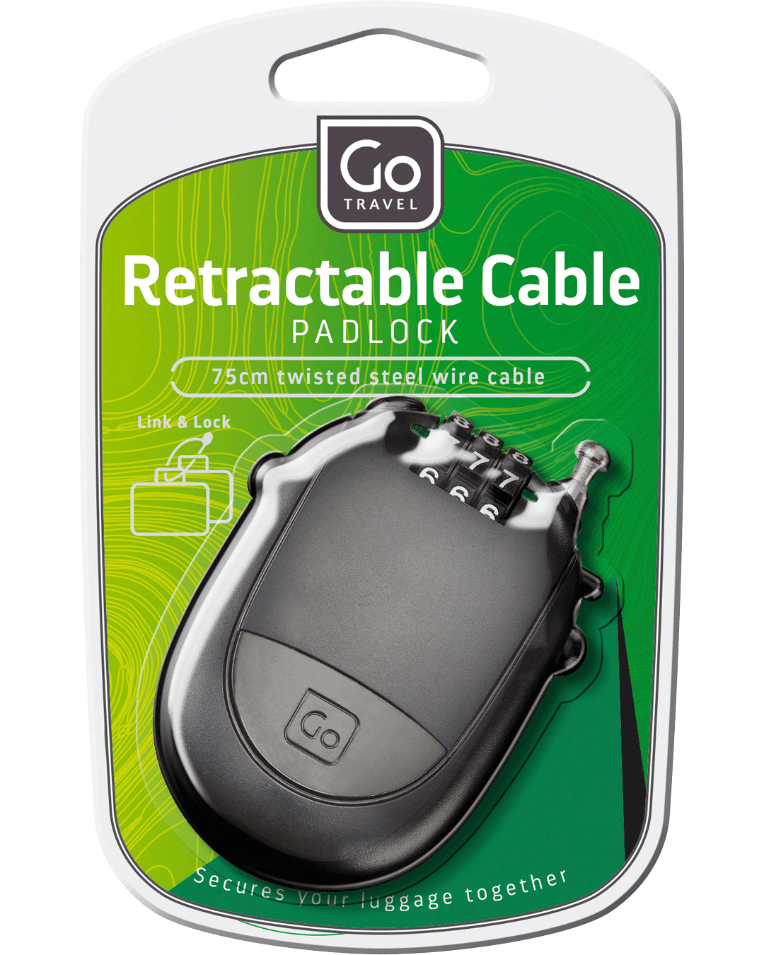 Retractable Cable Padlock - packaging