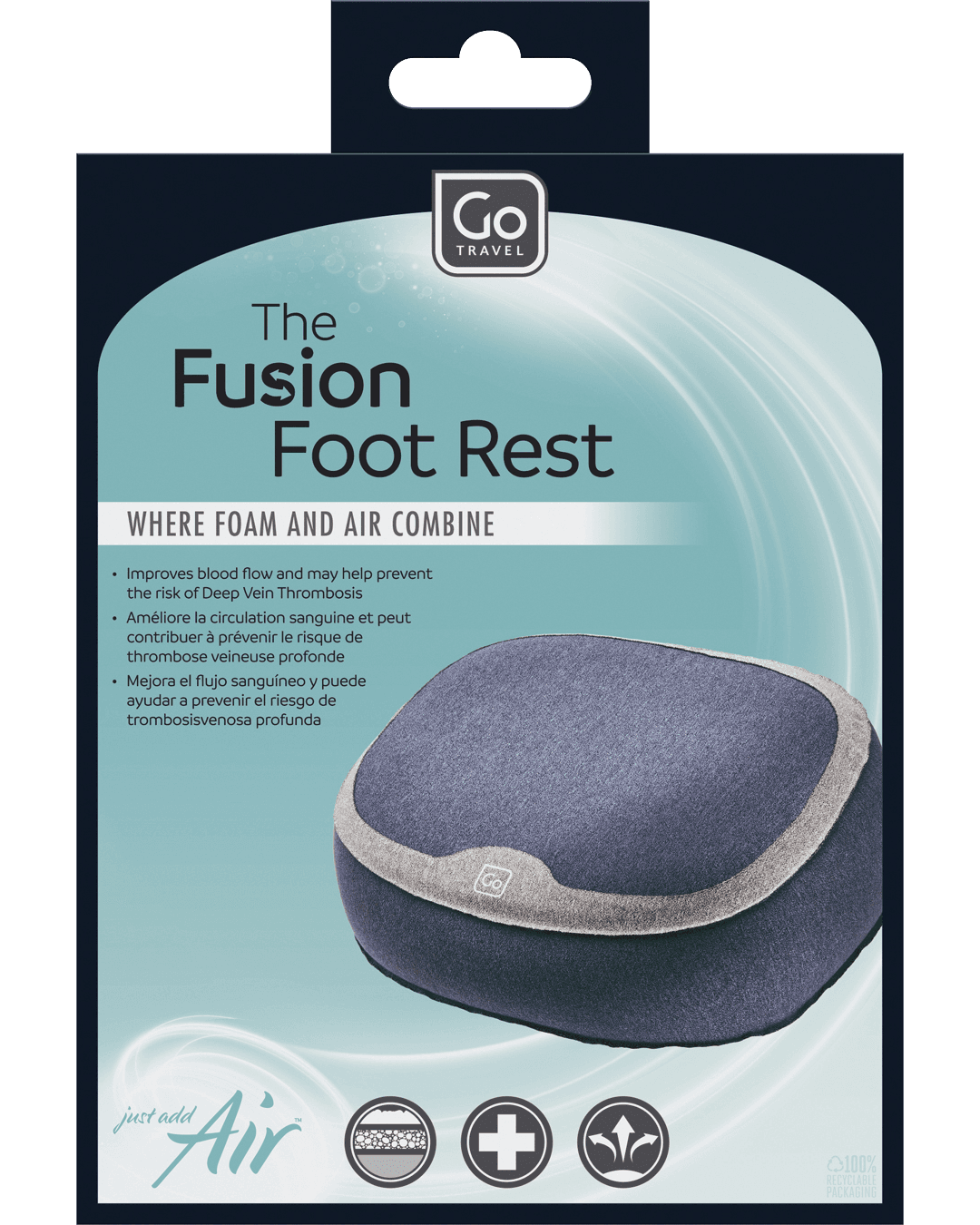 Fusion Foot Rest (Blue) - packaging
