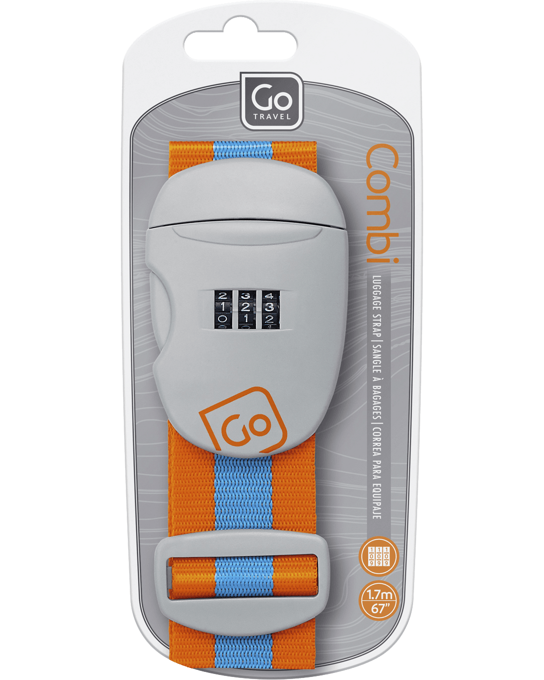Combi Luggage Strap (Blue/Orange) - packaging