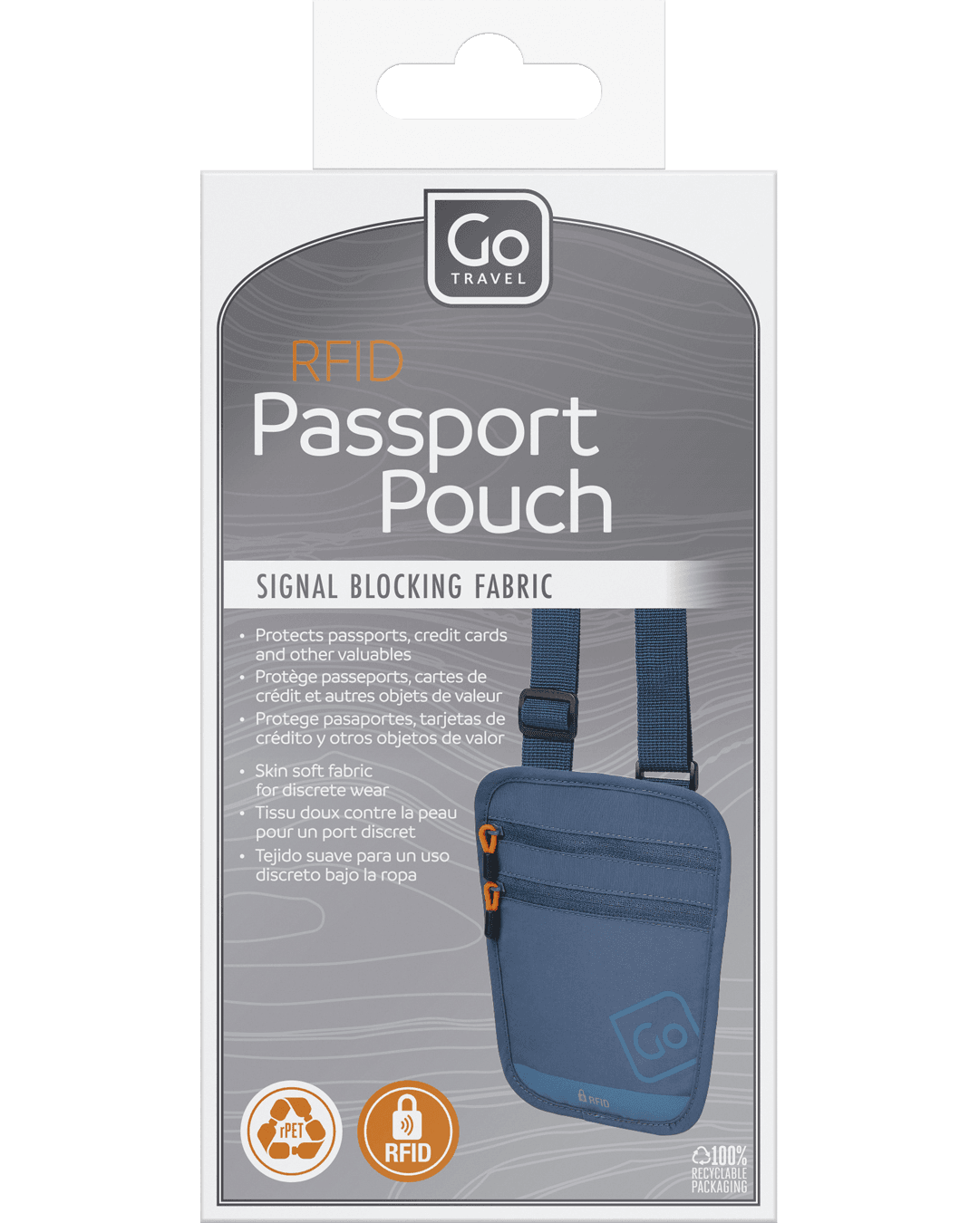 RFID Passport Pouch (Blue)