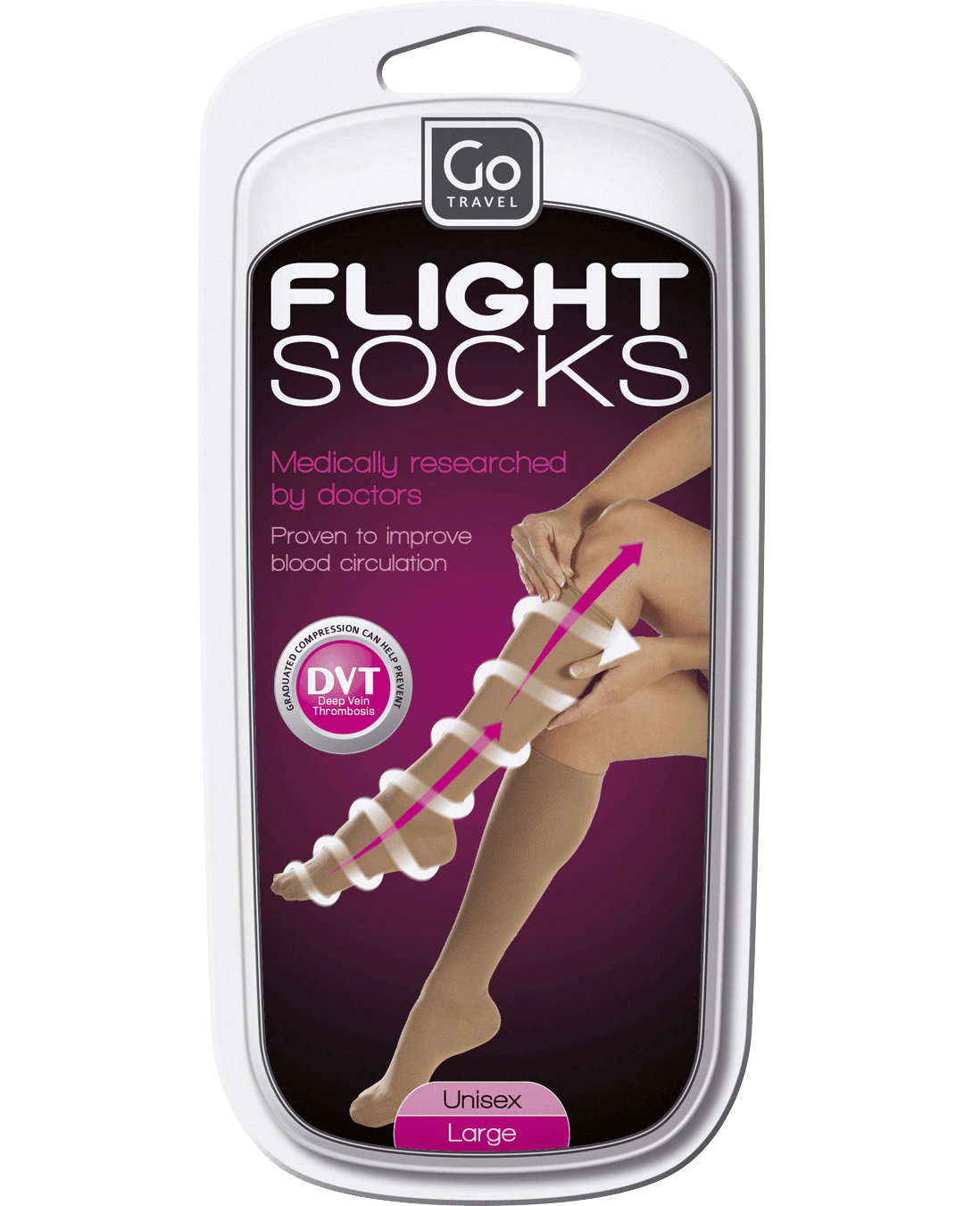 Flight Socks Nude (L) - packaging
