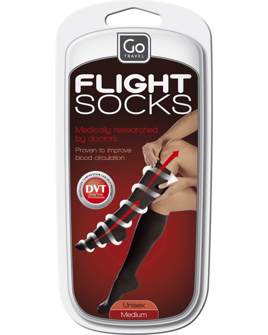 Flight Socks Black (M) - packaging