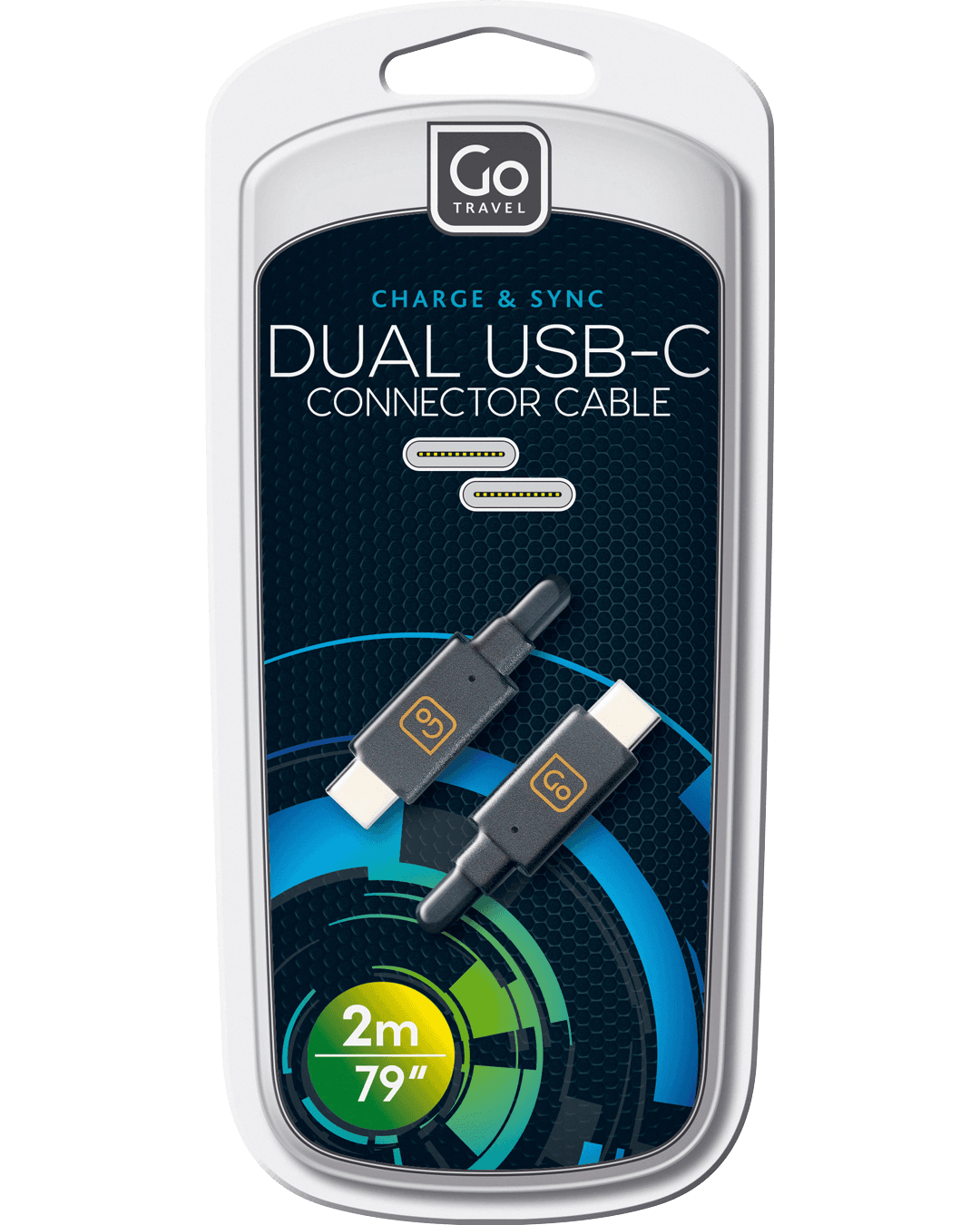 Dual USB-C Cable (2M) - packaging