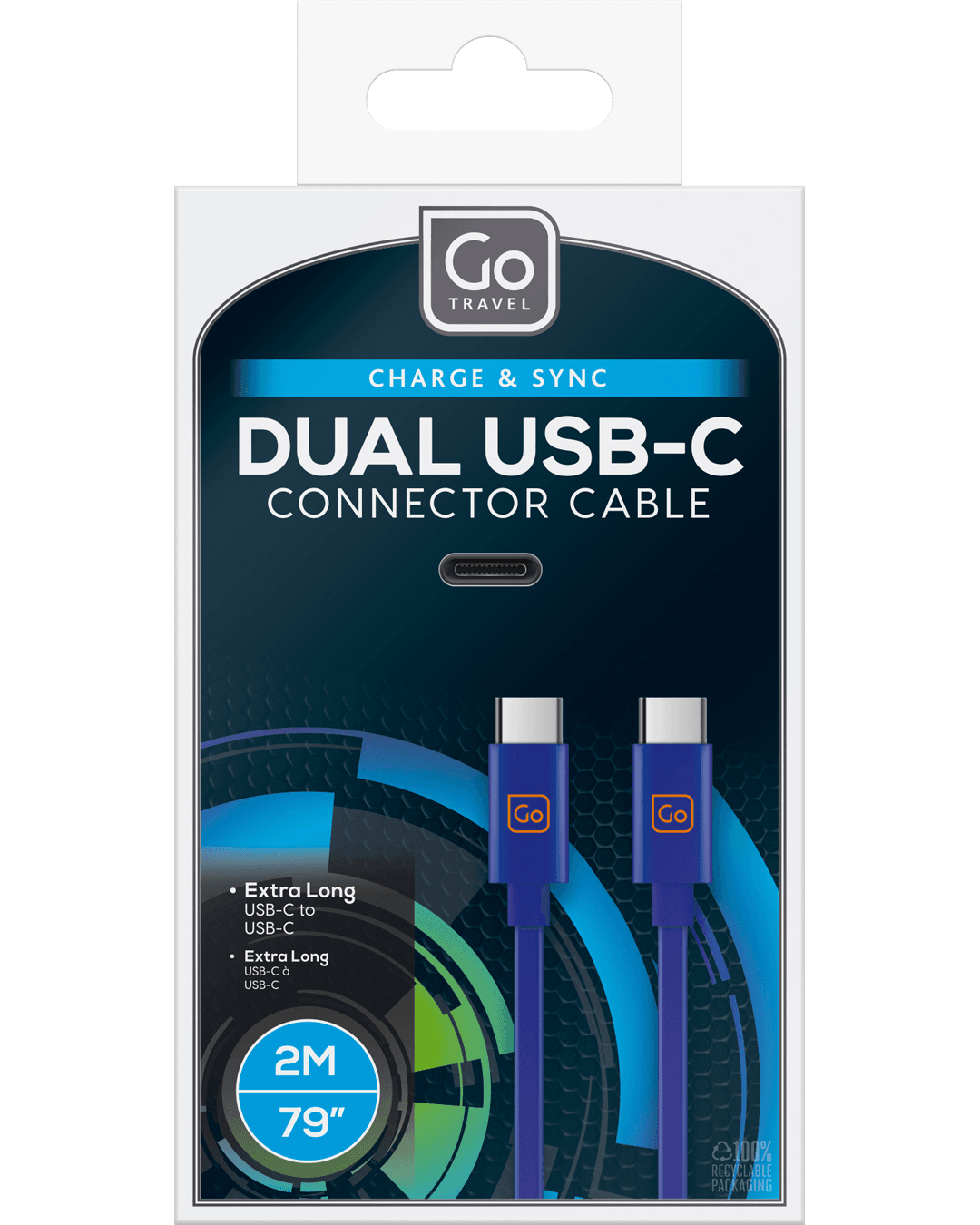 Dual USB-C Connector Cable (2M)