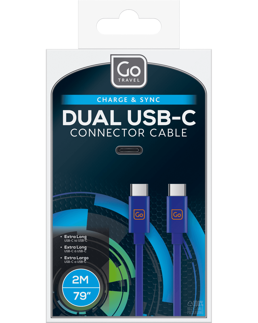 Dual USB-C Connector Cable (2M)
